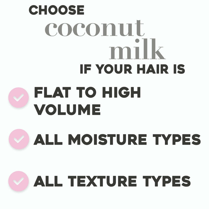 OGX Nourishing + Coconut Milk Moisturizing Daily Conditioner with Egg White Protein, 25.4 fl oz - Nexusni