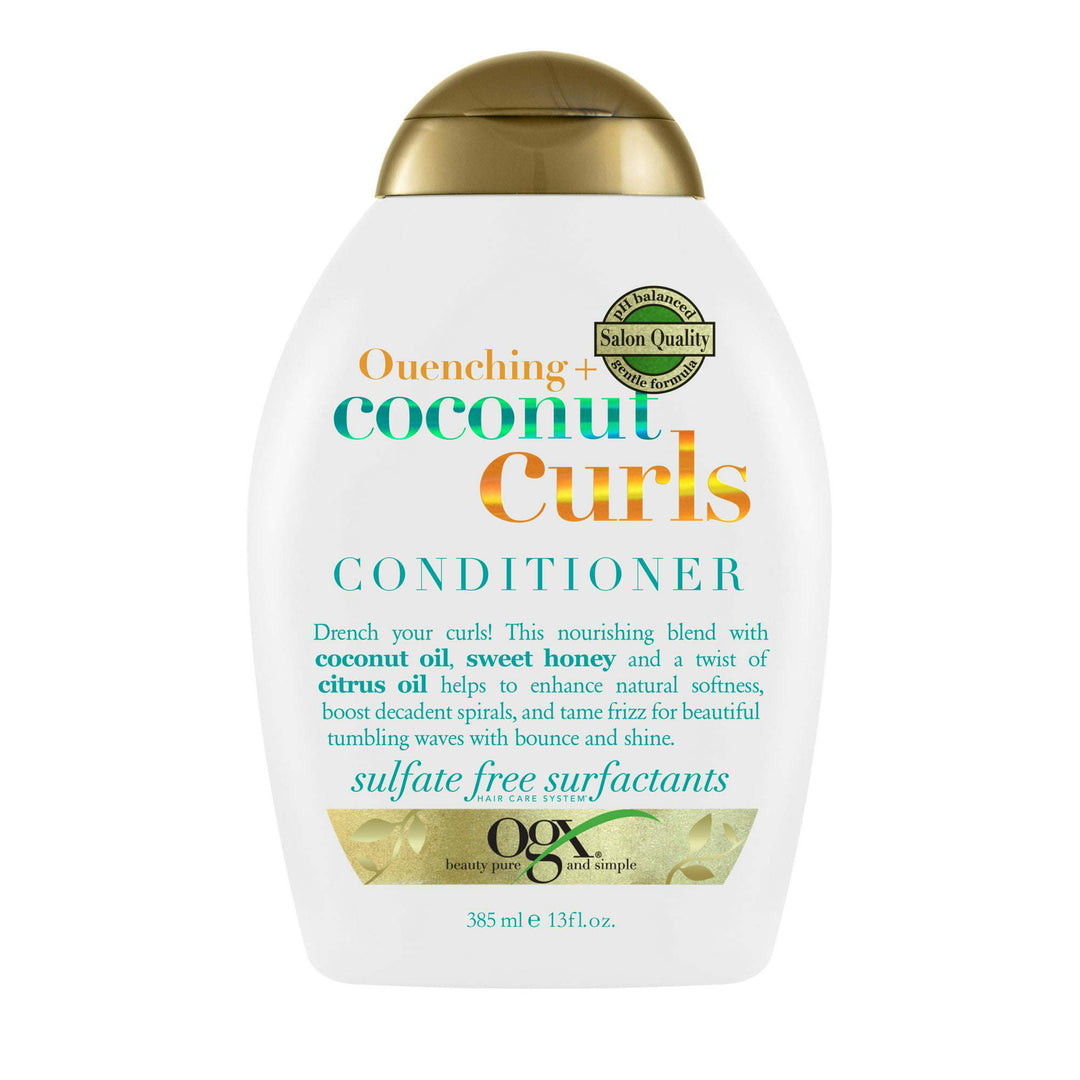 OGX Quenching + Coconut Curls Moisturizing Daily Conditioner with Honey, 13 fl oz - Nexusni