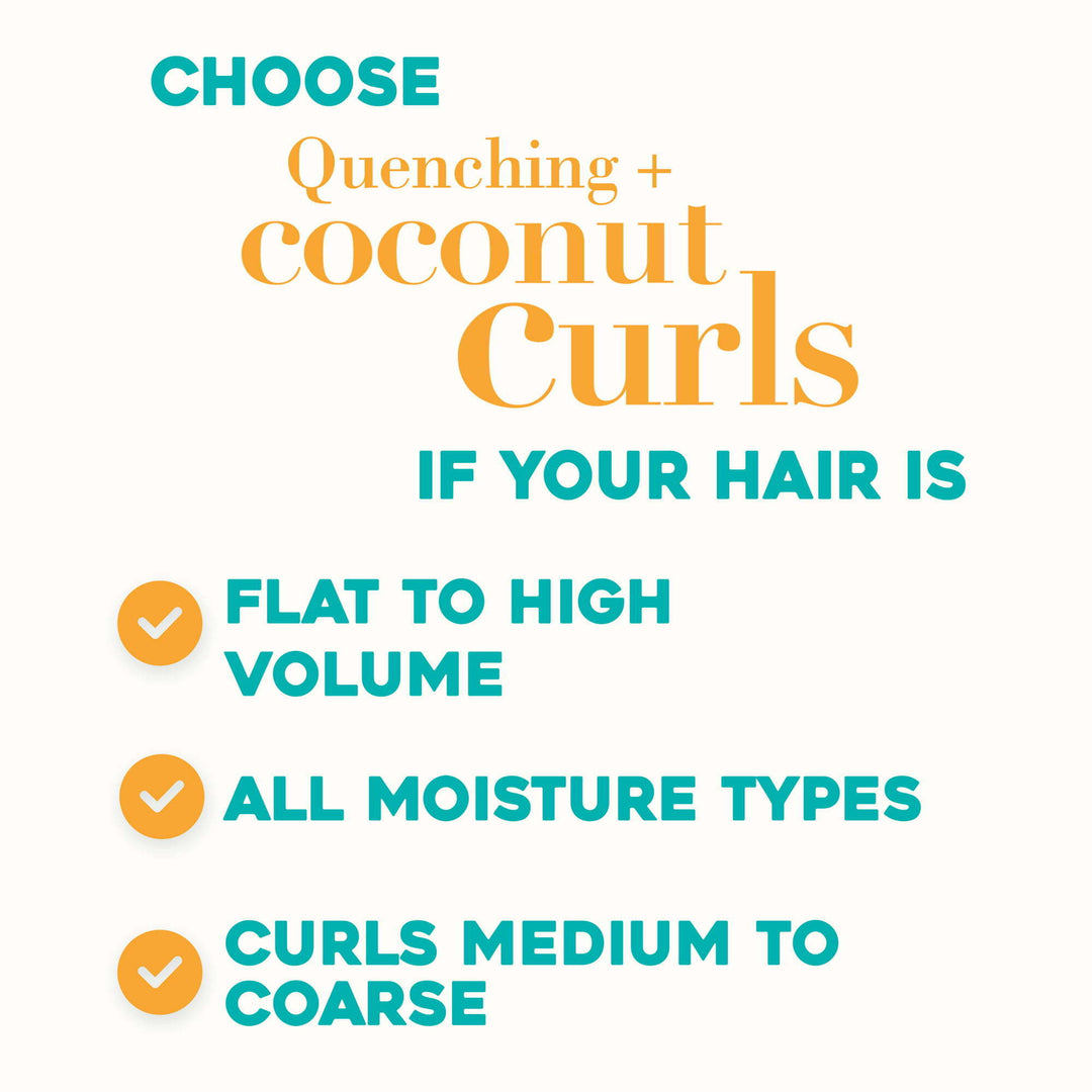 OGX Quenching + Coconut Curls Moisturizing Daily Conditioner with Honey, 13 fl oz - Nexusni