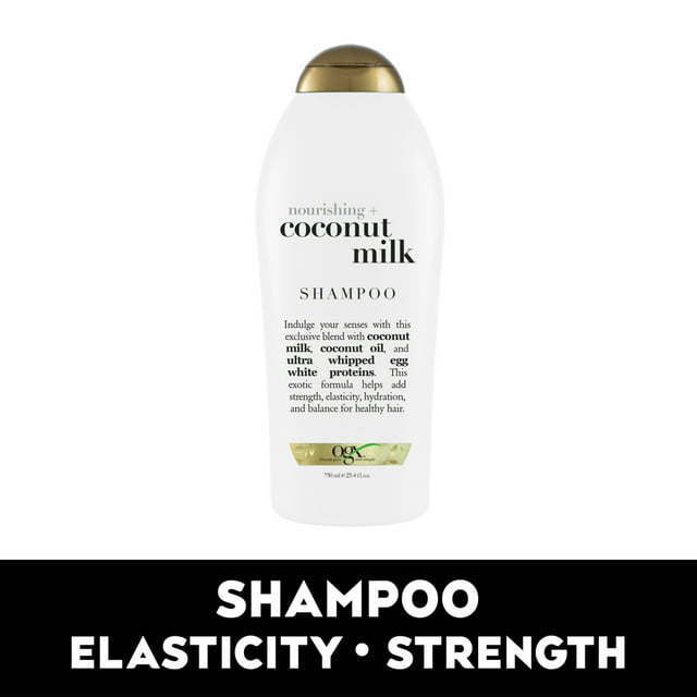 OGX Nourishing + Coconut Milk Moisturizing Daily Shampoo with Egg White Protein, 25.4 fl oz - Nexusni