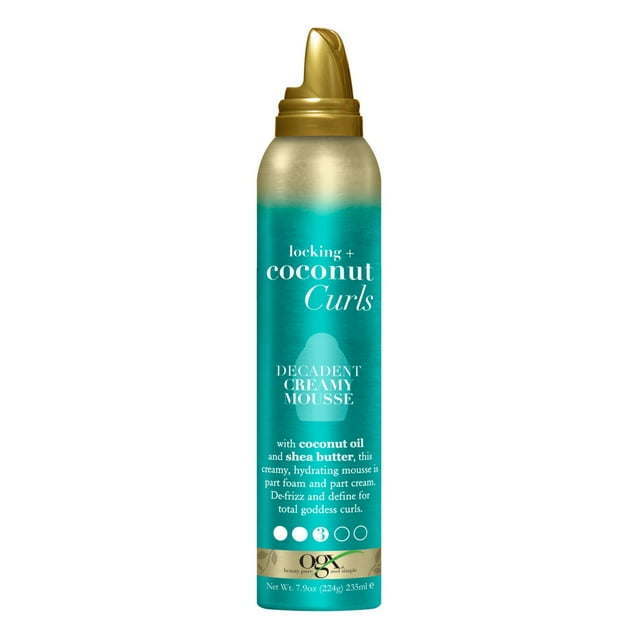 OGX Locking + Coconut Curls Enhancing Decadent Creamy Hair Styling Mousse, 7.9 oz - Nexusni