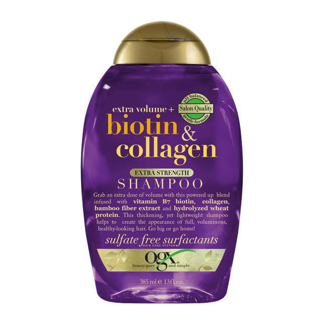 OGX Thick & Full + Biotin & Collagen Extra Strength Volumizing Daily Shampoo with Vitamin B7, 13 fl oz - Nexusni