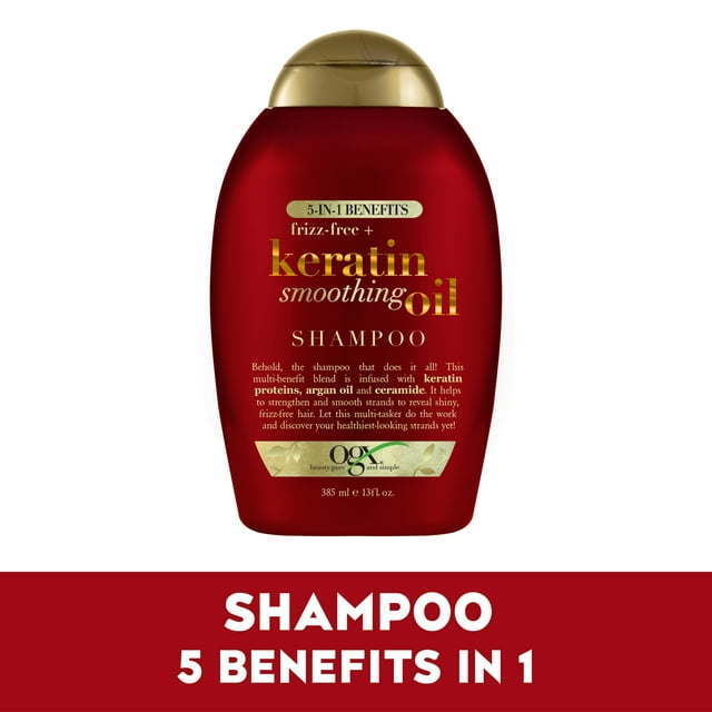 OGX 5 in 1 Benefits Shine Enhancing Daily Shampoo with Keratin, 13 fl oz - Nexusni