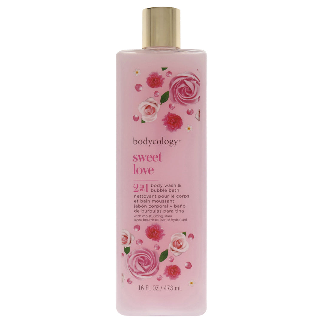 2 in 1 Body Wash and Bubble Bath - Sweet Love by Bodycology for Women - 16 oz Body Wash - Nexusni