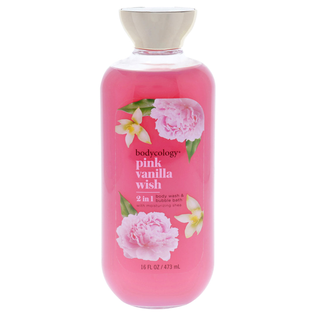 2 in 1 Body Wash and Bubble Bath - Pink Vanilla Wish by Bodycology for Women - 16 oz Body Wash - Nexusni