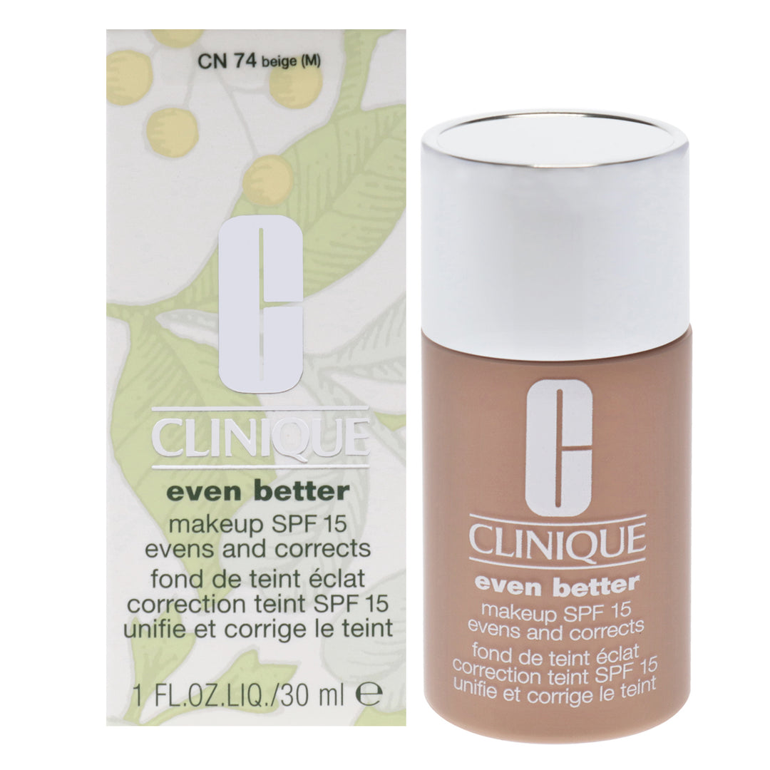 Even Better Makeup SPF 15 - CN 74 Beige (M) - Dry To Combination Oily Skin by Clinique for Women - 1 oz Foundation - Nexusni