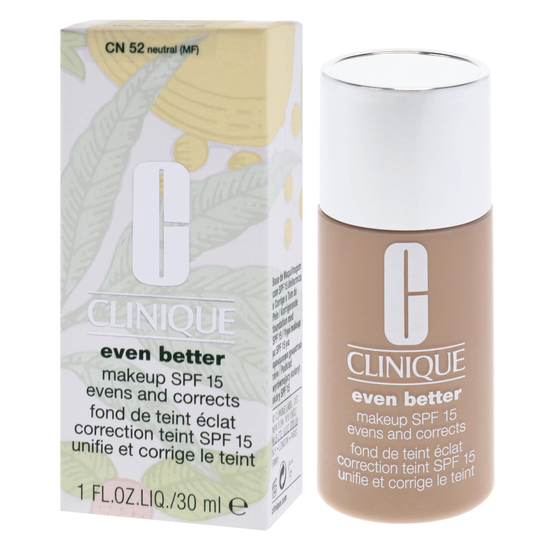 Even Better Makeup SPF 15 - CN 52 Neutral (MF) - Dry To Combination Oily Skin by Clinique for Women - 1 oz Foundation - Nexusni