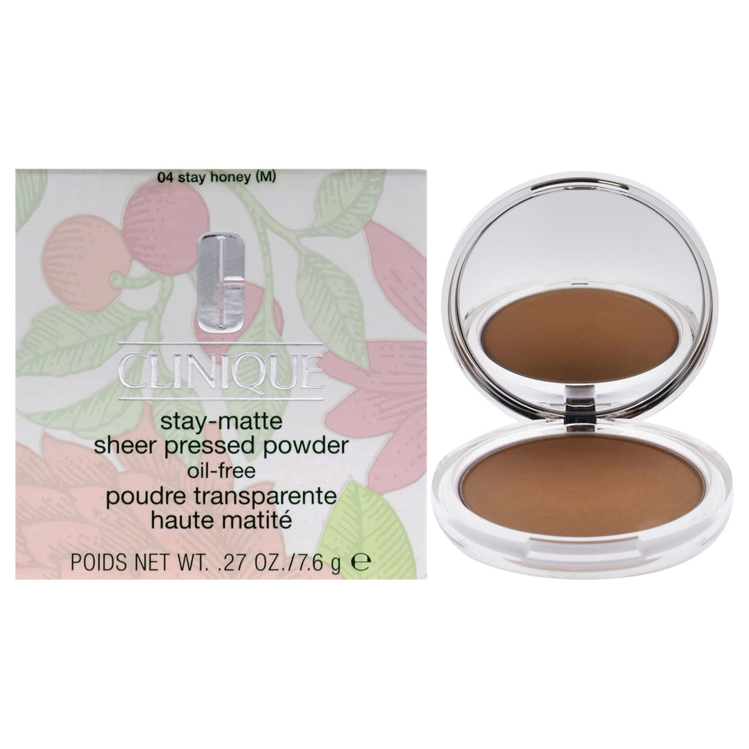 Stay-Matte Sheer Pressed Powder - 04 Stay Honey M - Dry Combination To Oily by Clinique for Women - 0.27 oz Powder - Nexusni