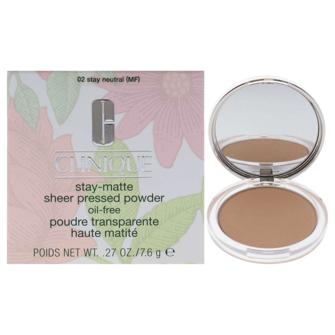 Stay-Matte Sheer Pressed Powder - 02 Stay Neutral (MF) - Dry Combination To Oily by Clinique for Women - 0.27 oz Powder - Nexusni