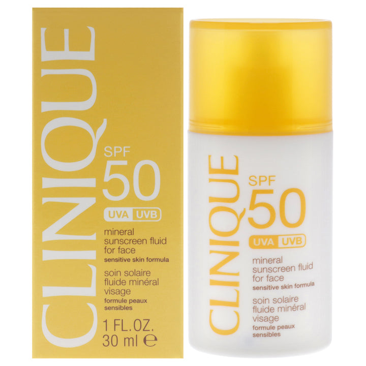 Mineral Sunscreen Fluid for Face SPF50 by Clinique for Women - 1 oz Sunscreen - Nexusni