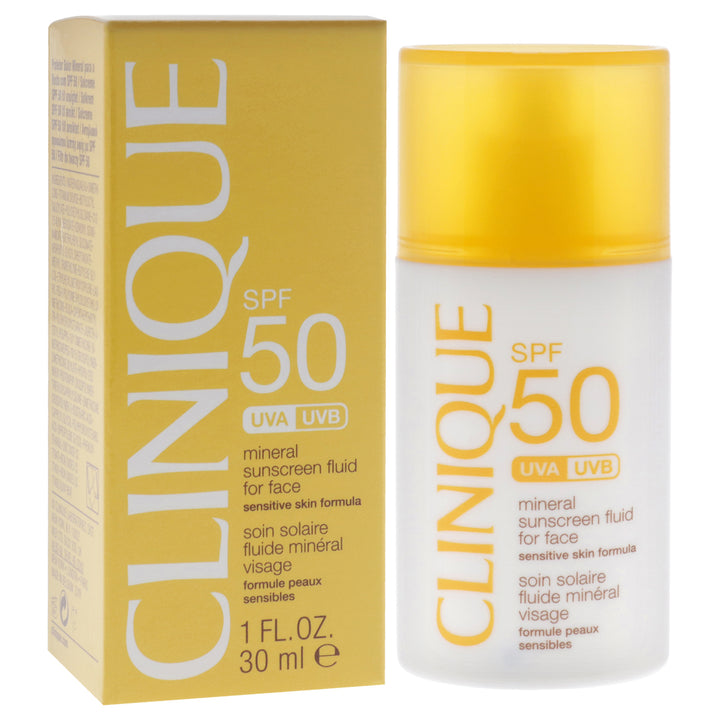 Mineral Sunscreen Fluid for Face SPF50 by Clinique for Women - 1 oz Sunscreen - Nexusni