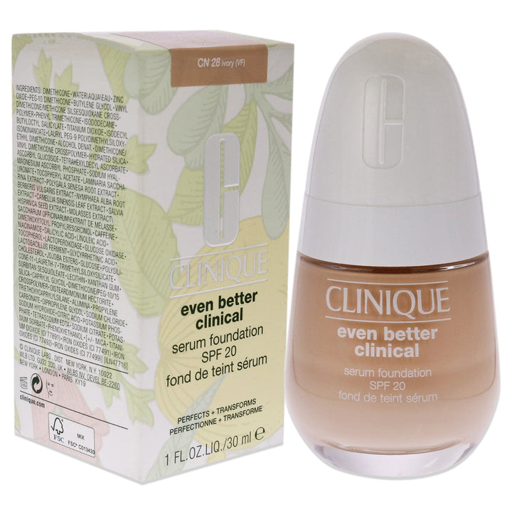 Even Better Clinical Serum Foundation SPF 20 - CN 28 Ivory by Clinique for Women - 1 oz Foundation - Nexusni