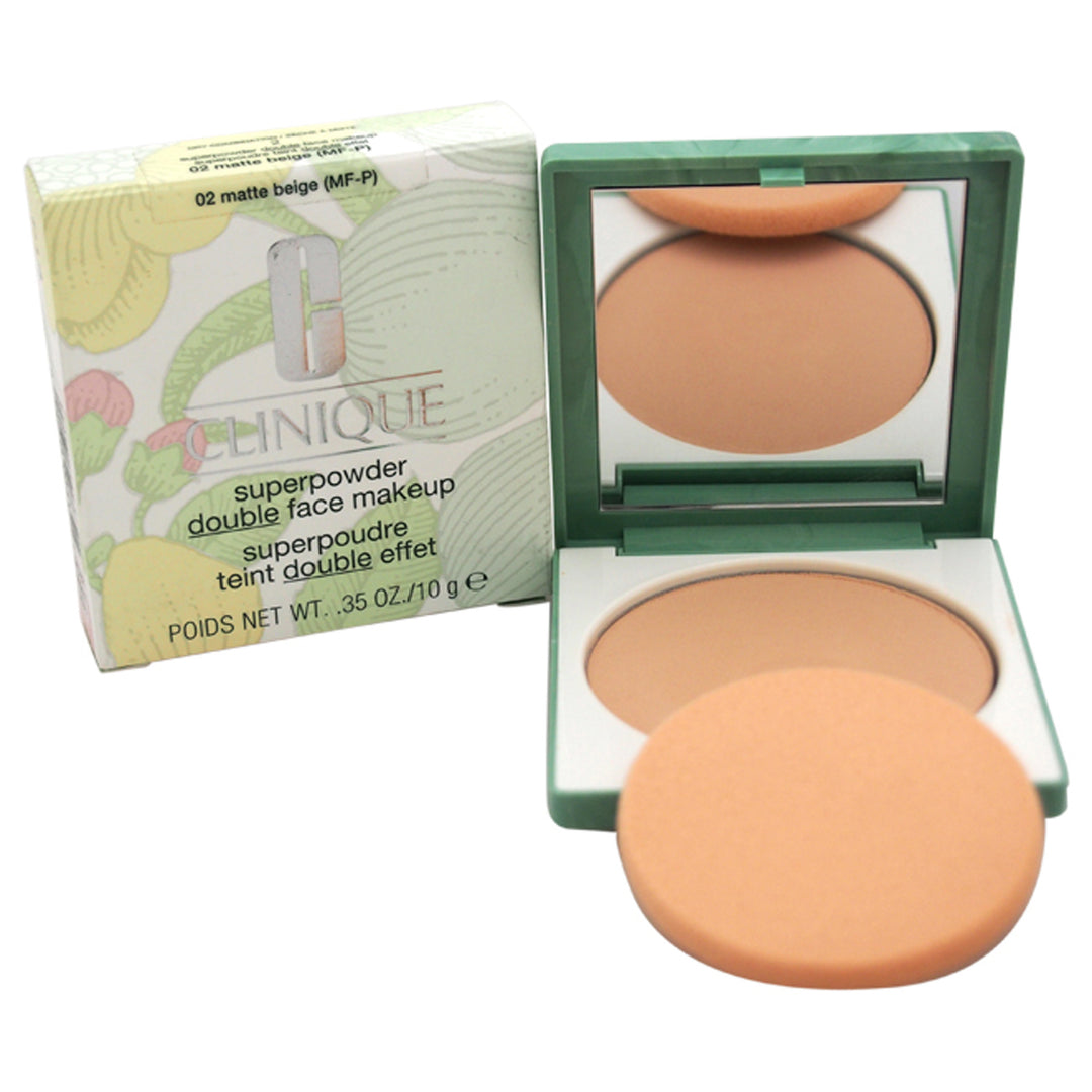 Superpowder Double Face Makeup - 02 Matte Beige (MF-P)-Dry Combination by Clinique for Women - 0.35 oz Powder - Nexusni