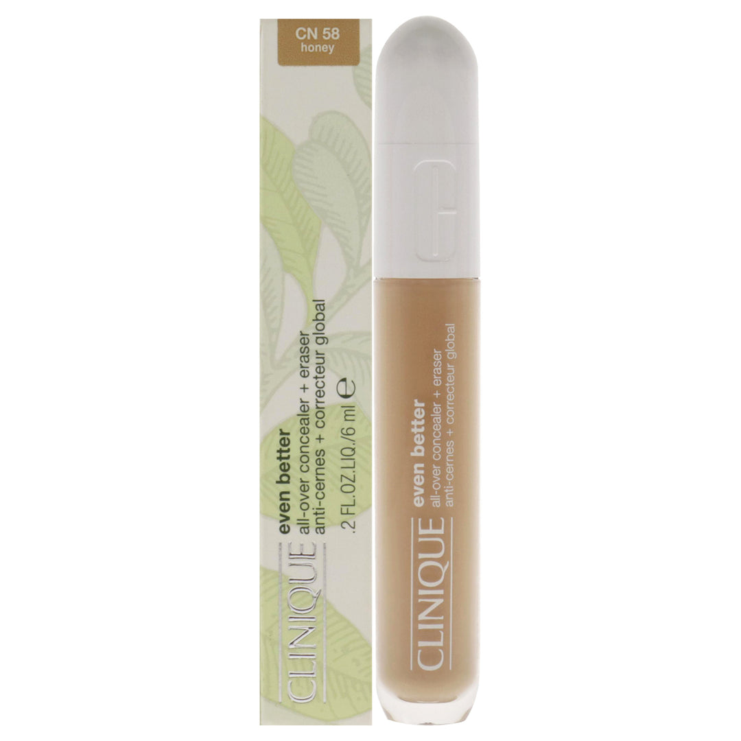 Even Better All-Over Concealer Plus Eraser - CN 58 Honey by Clinique for Women - 0.2 oz Concealer - Nexusni