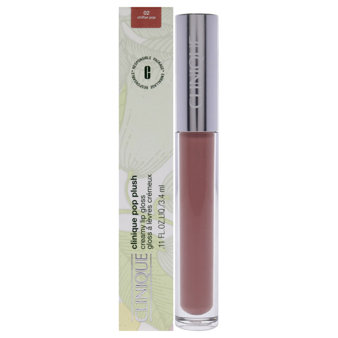 Pop Plush Creamy Lip Gloss - 02 Chiffon Pop by Clinique for Women - 0.11 oz Lip Gloss - Nexusni