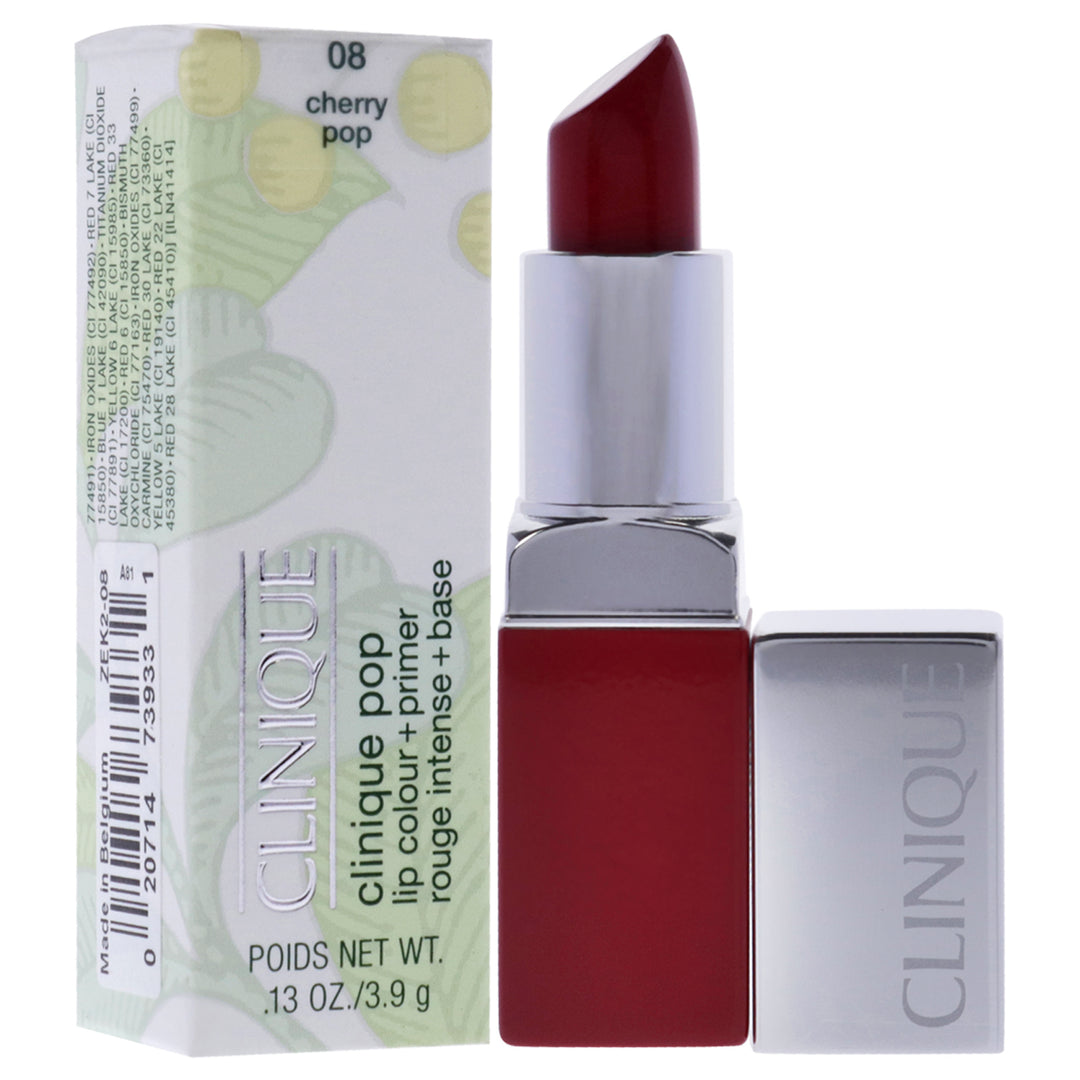 Clinique Pop Lip Colour Plus Primer - 08 Cherry Pop by Clinique for Women - 0.13 oz Lipstick - Nexusni