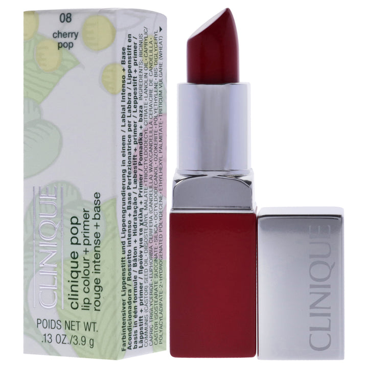 Clinique Pop Lip Colour Plus Primer - 08 Cherry Pop by Clinique for Women - 0.13 oz Lipstick - Nexusni