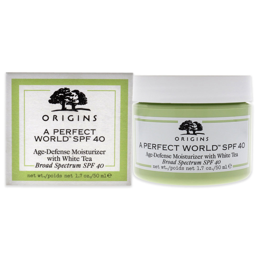 A Perfect World Age-Defense Moisturizer with White Tea SPF 40 by Origins for Unisex - 1.7 oz Moisturizer - Nexusni