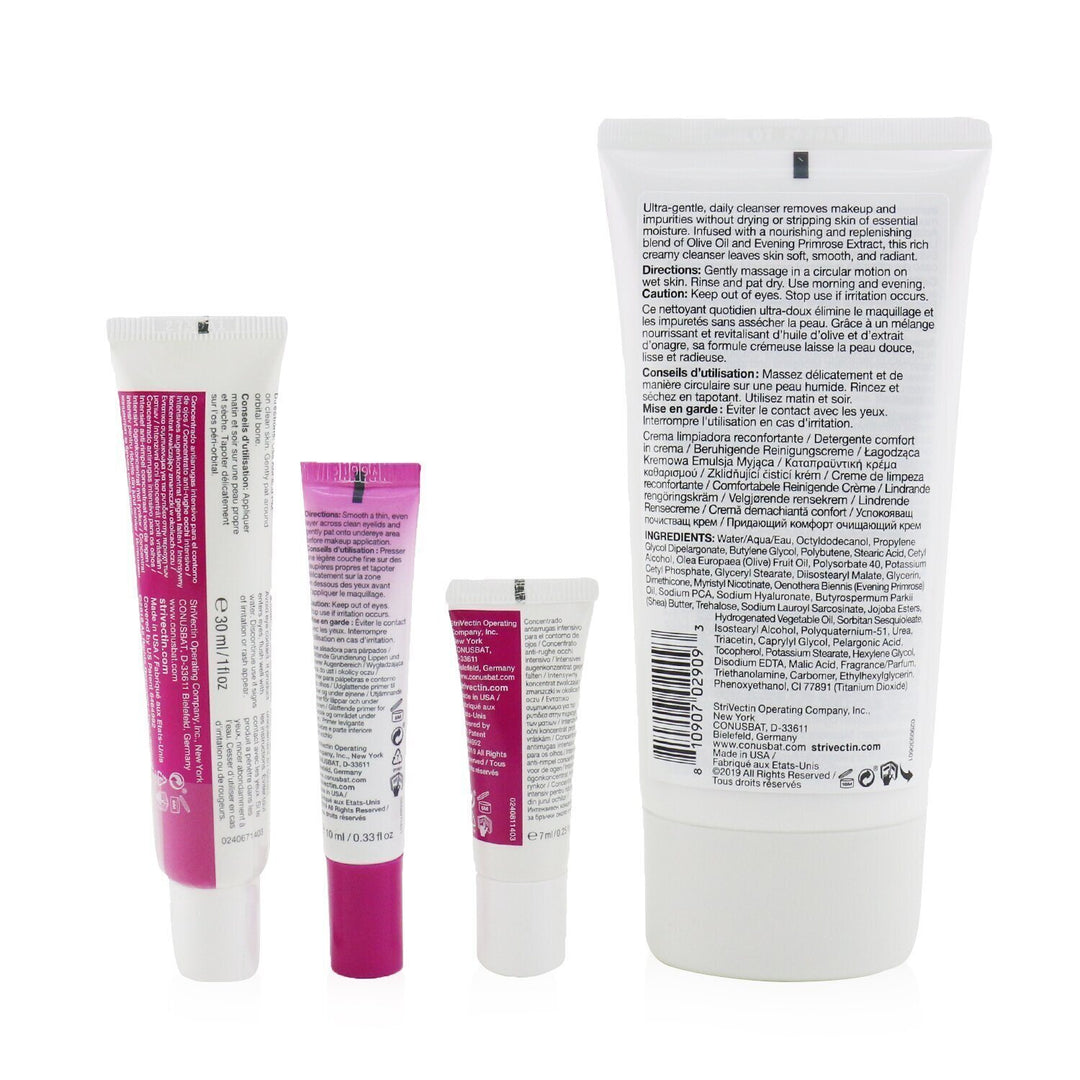 StriVectin - Skin Transforming Collection (Full Size Trio): Cleanser 150ml + Eye Concentrate (30ml+7ml) + Eyes Primer 10ml - 4pcs - Nexusni