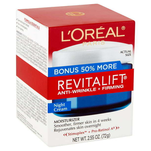 L'Oreal Paris Revitalift Night Cream Anti Wrinkle and Firming, 2.55 fl oz - Nexusni