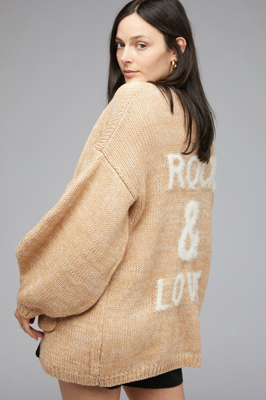 Knit Long Sleeve Cardigan - Nexusni