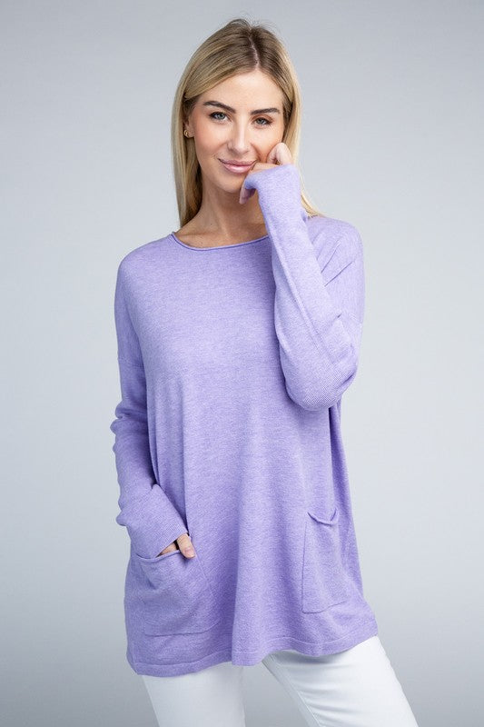 Viscose Front Pockets Sweater - Nexusni