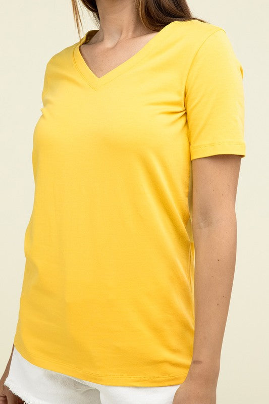 Cotton V-Neck Short Sleeve T-Shirts - Nexusni