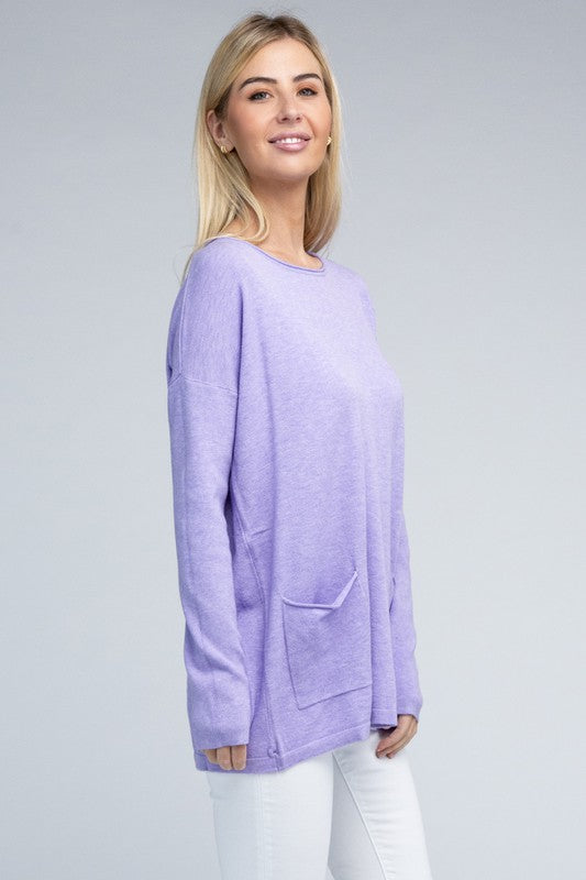 Viscose Front Pockets Sweater - Nexusni