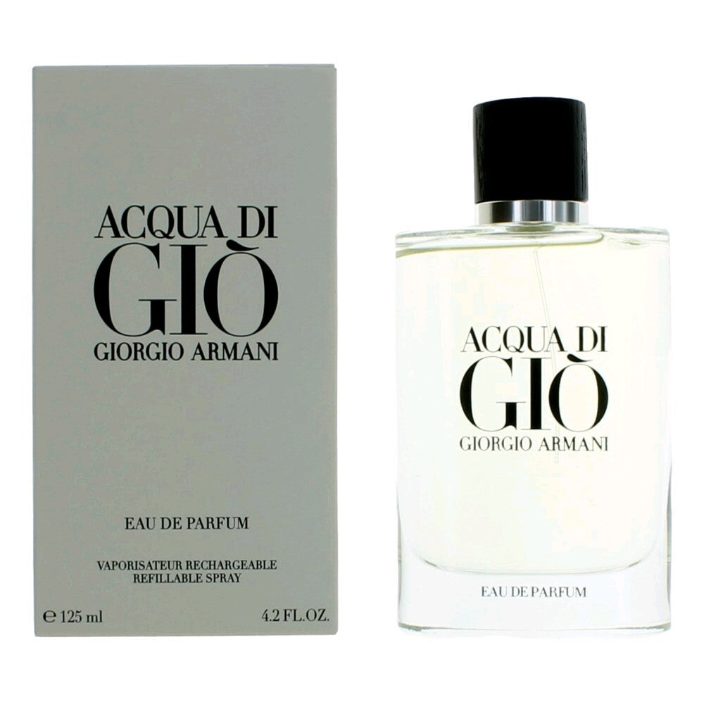 Acqua Di Gio by Giorgio Armani, 4.2 oz Eau De Parfum Spray Refillable for Men - Nexusni