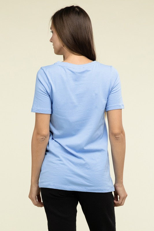 Cotton V-Neck Short Sleeve T-Shirts - Nexusni