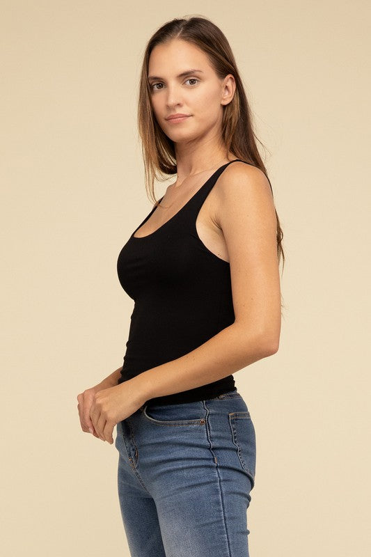 Double Layer Round Neck Tank Top - Nexusni