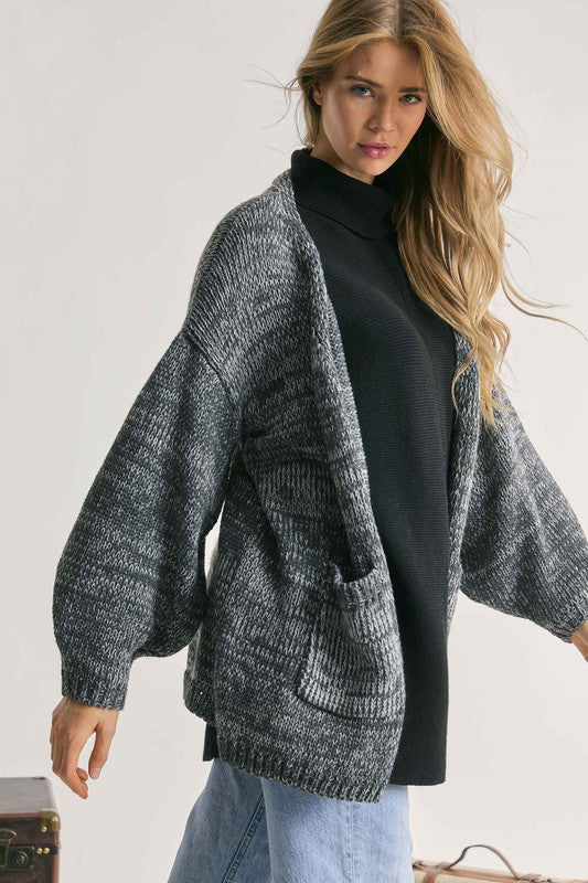 Knit Long Sleeve Cardigan - Nexusni