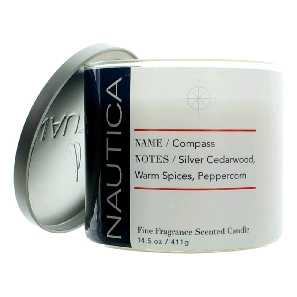 Nautica 14.5 oz Soy Wax Blend 3 Wick Candle - Compass - Nexusni