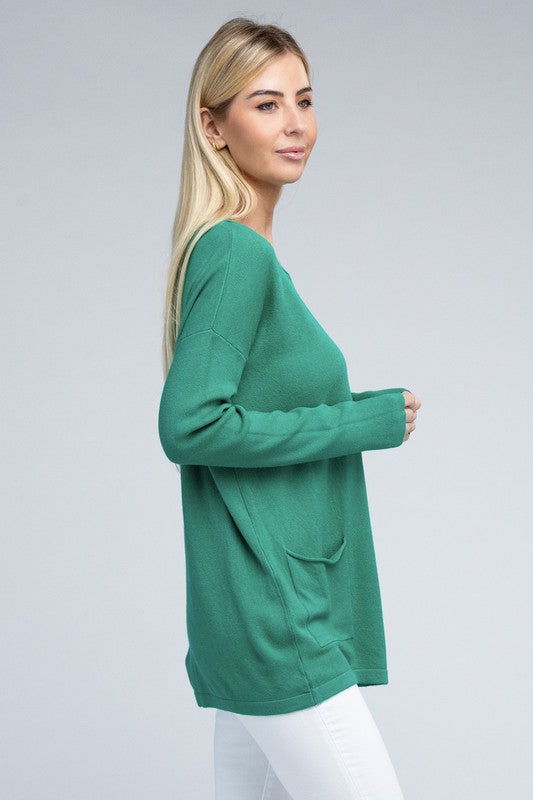 Viscose Front Pockets Sweater - Nexusni