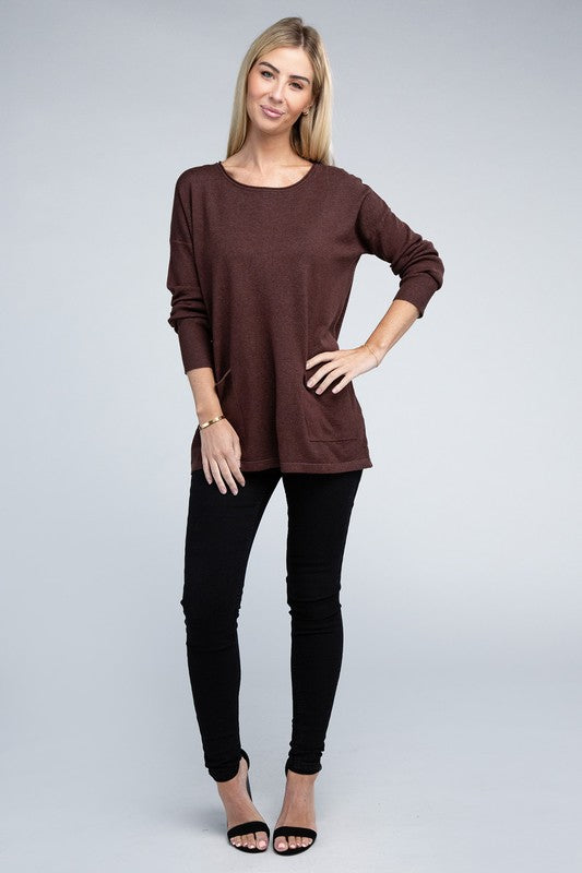 Viscose Front Pockets Sweater - Nexusni