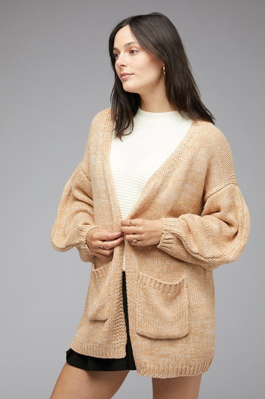 Knit Long Sleeve Cardigan - Nexusni