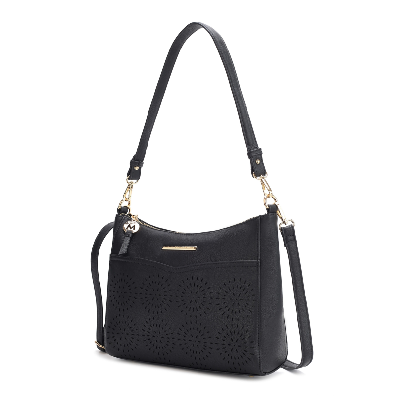 MKF Collection Alanis Laser Cut Vegan Leather Women’s Shoulder Bag by Mia k - Travel & Bags