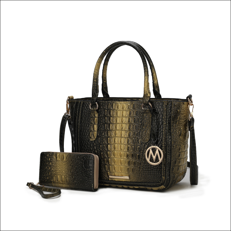 MKF Collection Aphelia Croc-Embossed Satchel Bag with Wallet by Mia K - Travel & Bags