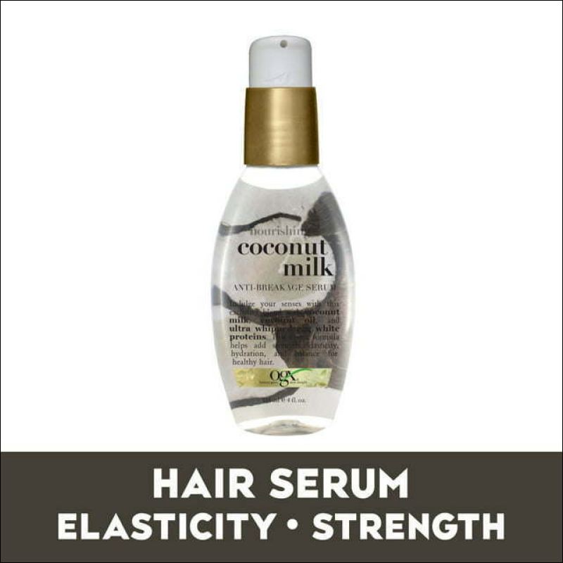 OGX Coconut Milk Moisturizing Strength & Shine Leave-In Treatment Hair Serum 4 fl oz - Hair Care